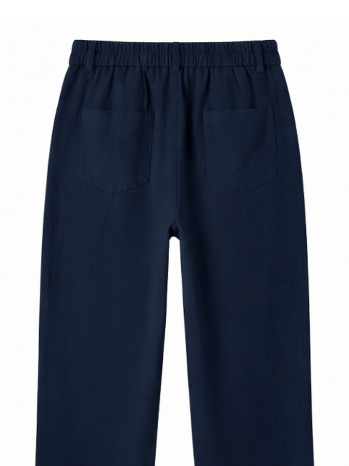 Women’s Navy Blue Linen Pant