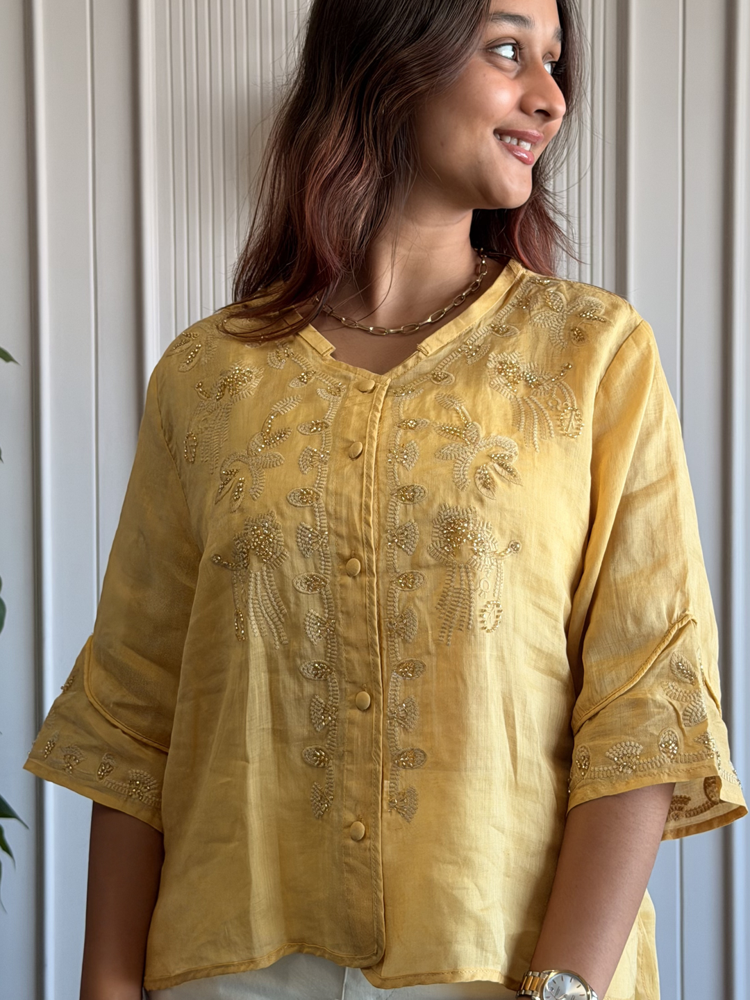Linen Embroidered Shirt