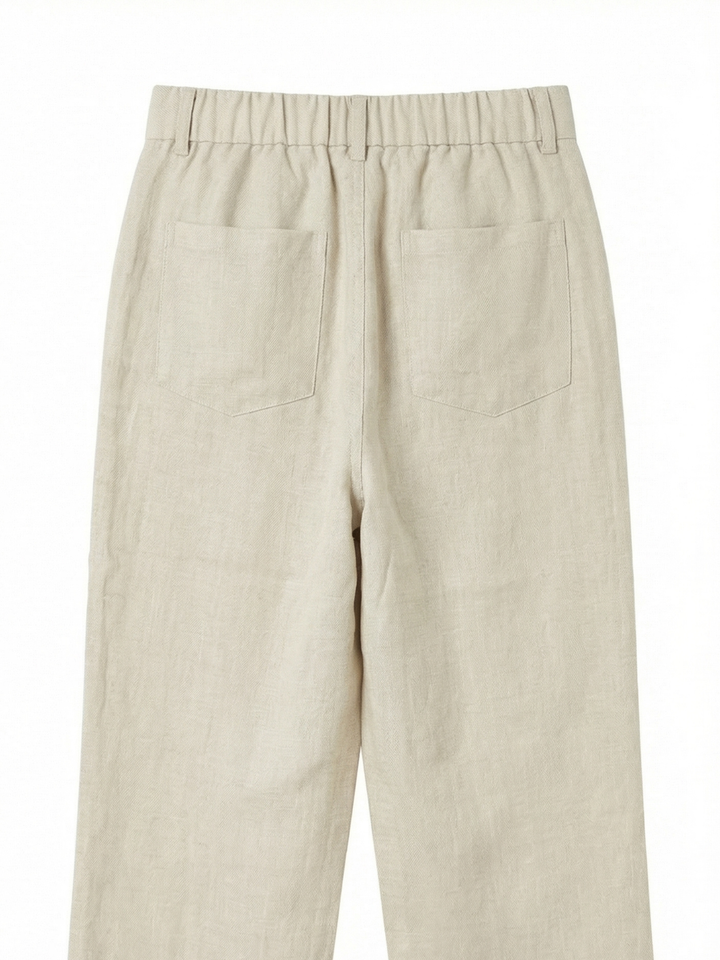 Women’s Light Beige Linen Pant