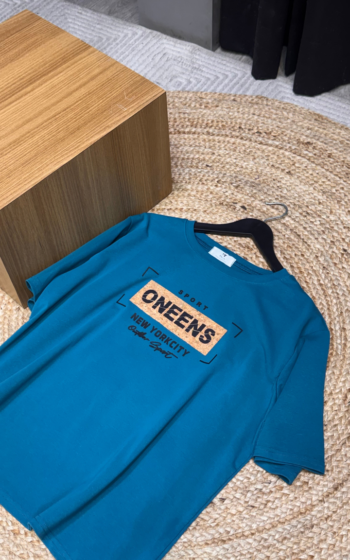 Women’s Typographic Print T-Shirt (ONEENS)