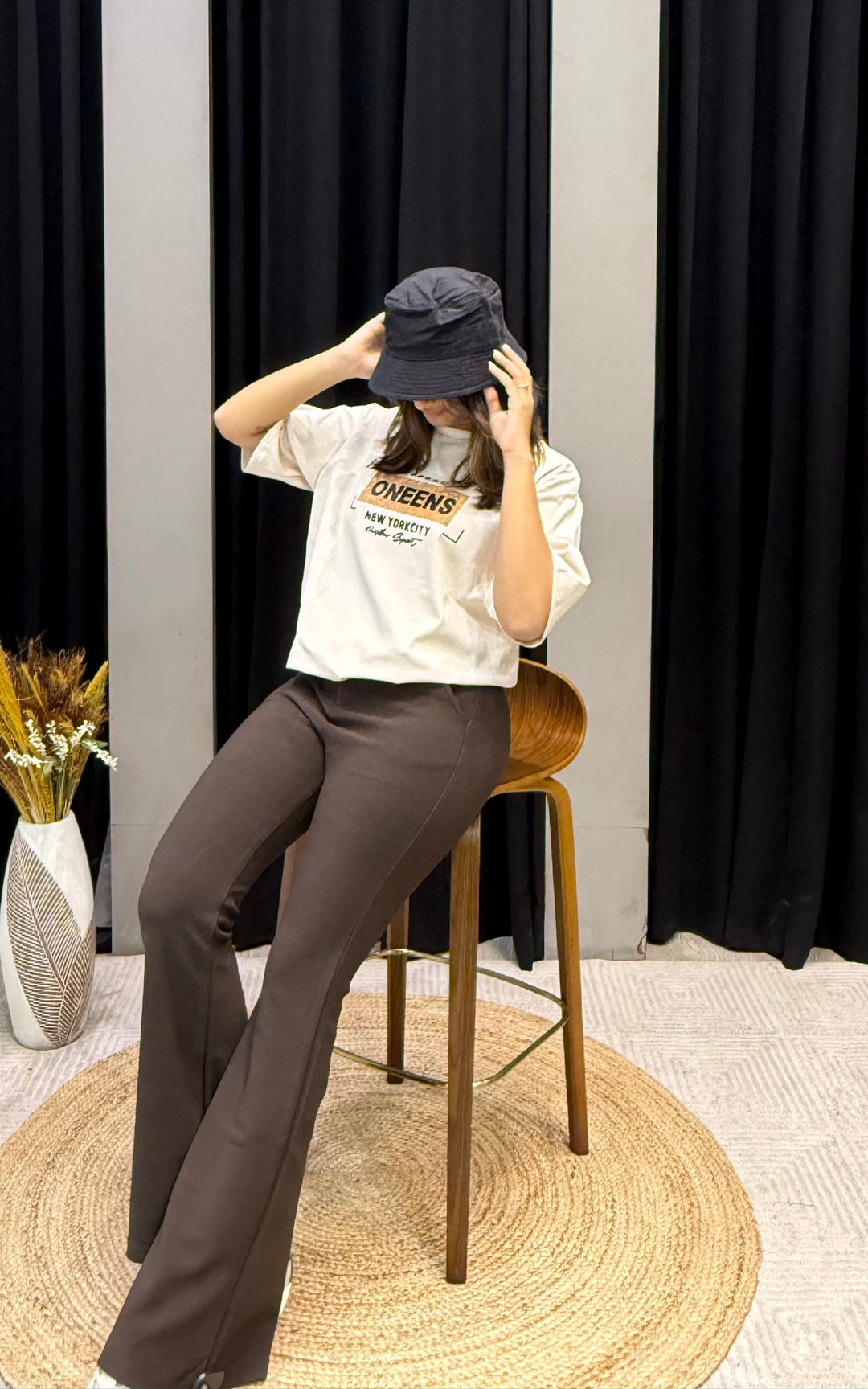 Women’s Typographic Print T-Shirt (ONEENS)