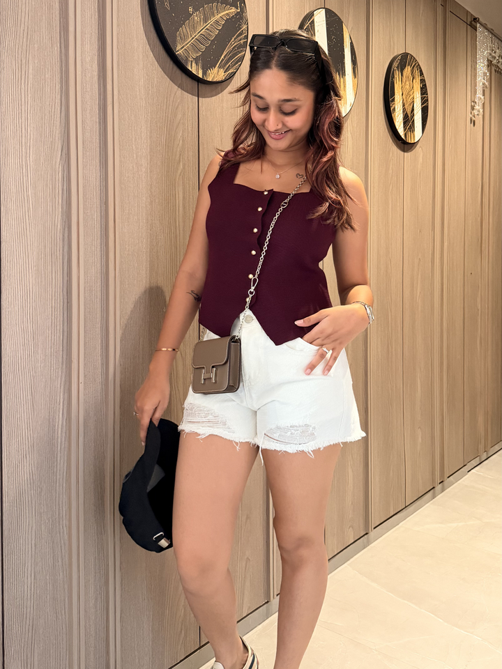 Women Wine Waistcoat