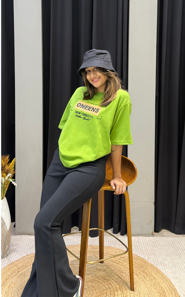 Women’s Typographic Print T-Shirt (ONEENS)