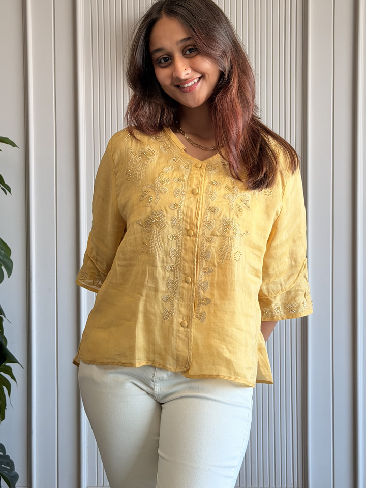 Linen Embroidered Shirt