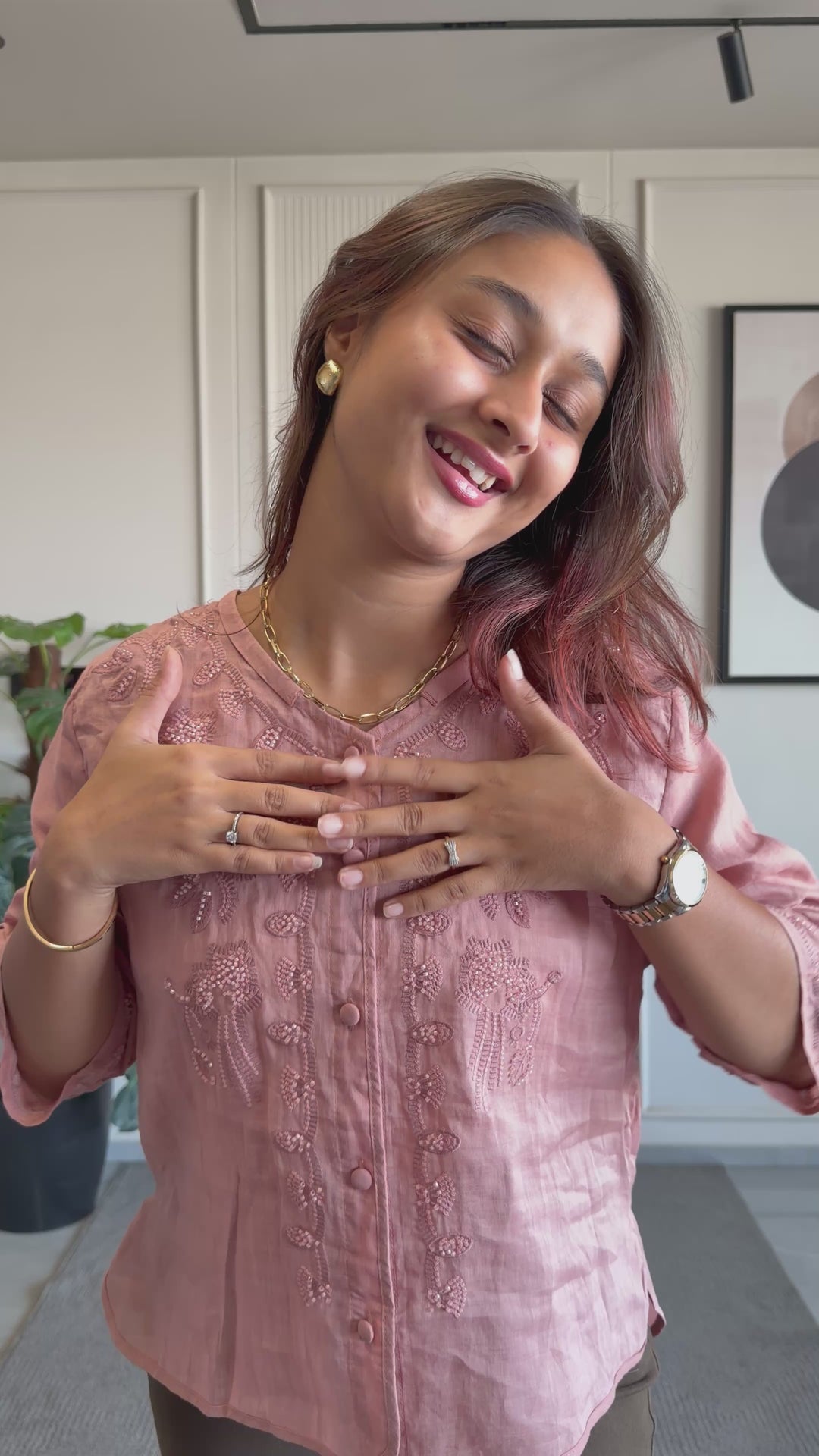 Linen Embroidered Shirt