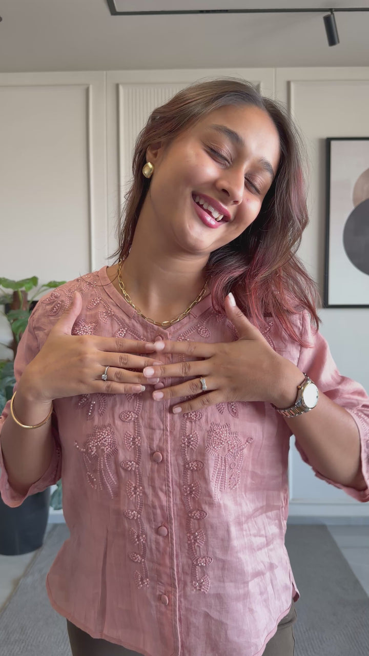 Linen Embroidered Shirt