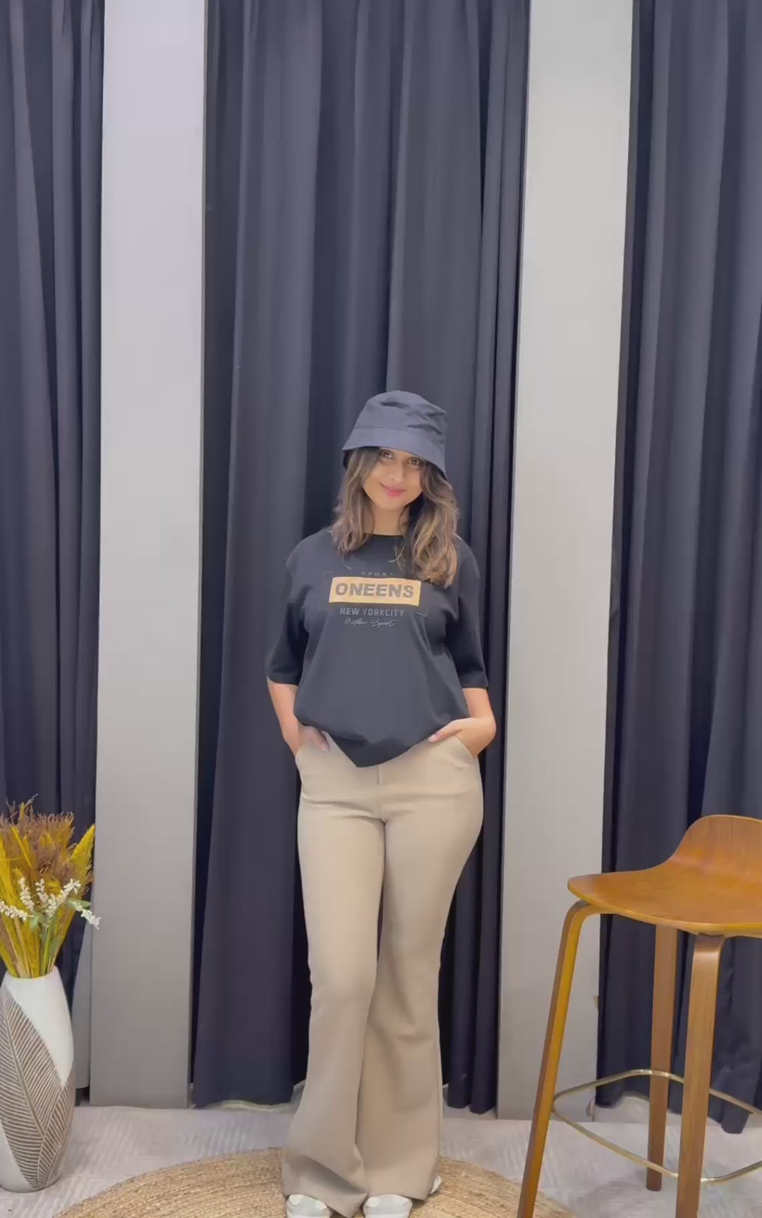 Women’s Typographic Print T-Shirt (ONEENS)