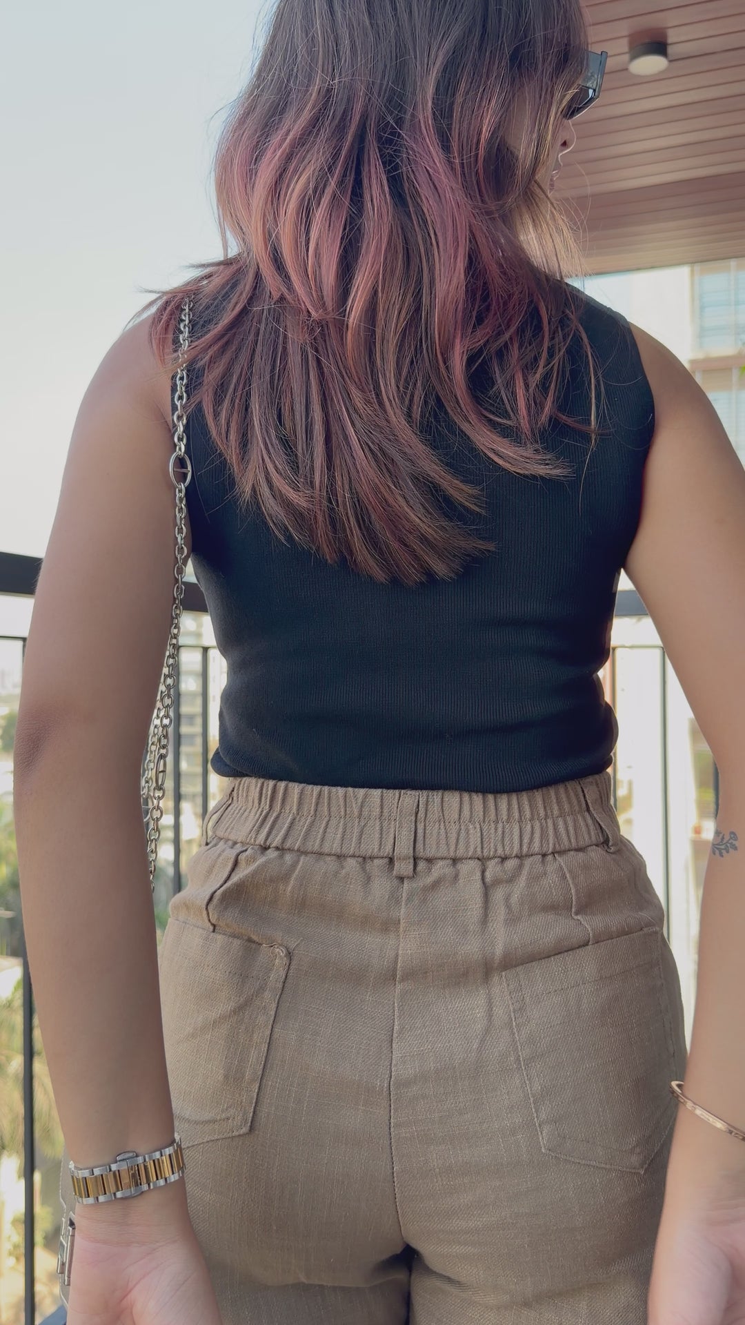 Women’s Khaki Linen Pant