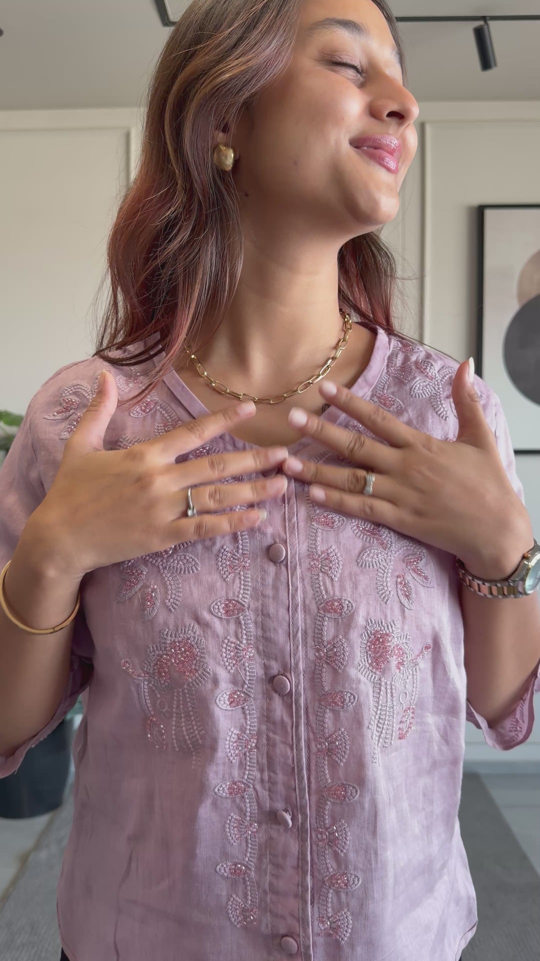 Linen Embroidered Shirt