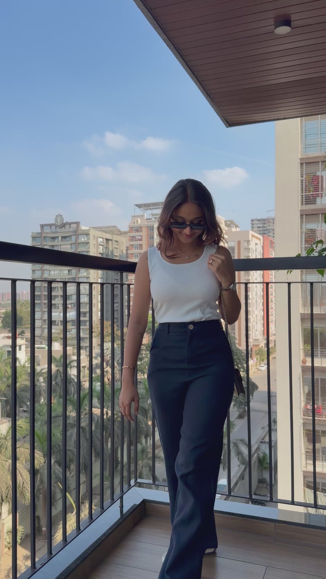 Women’s Navy Blue Linen Pant