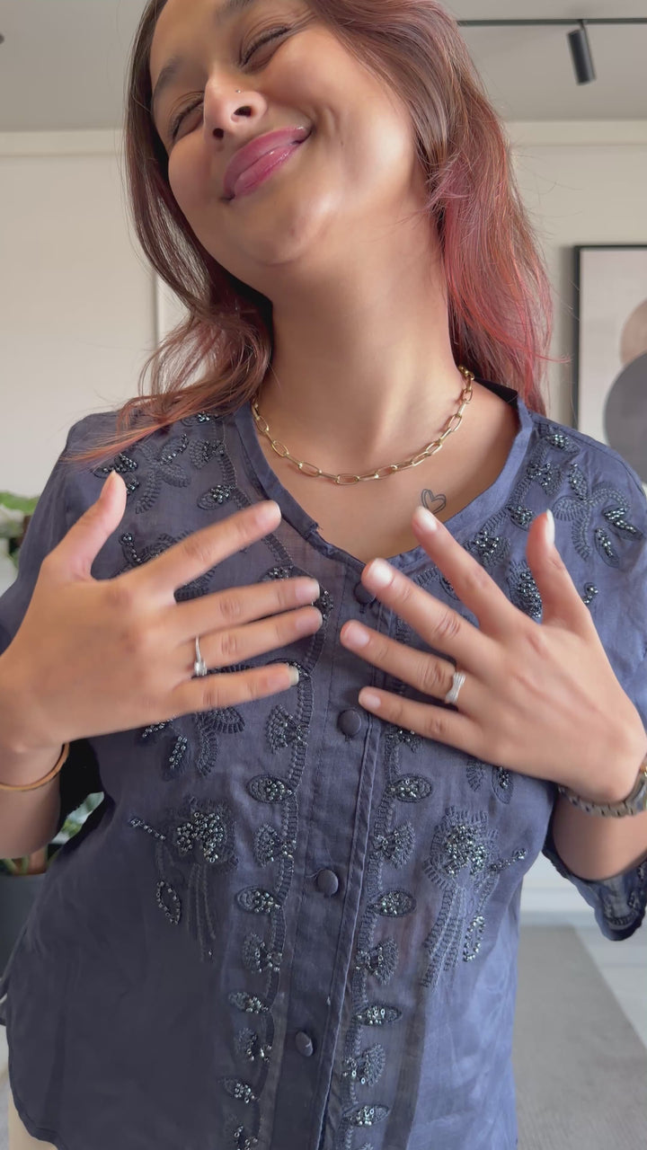 Linen Embroidered Shirt