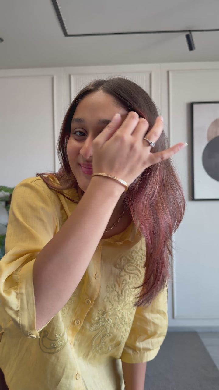 100% Linen Embroidered Shirt