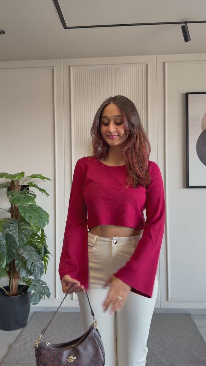Red Bell Crop Top